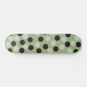 Green und Brown Polka Dot Skateboard (Horizontal)