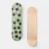 Green und Brown Polka Dot Skateboard (Vorderseite)