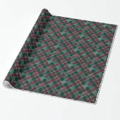 Green und Burgundy Checkered Pattern - Classic Geschenkpapier (Ungerollt)