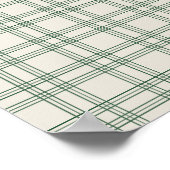 Green und Cream Gingham Poster (Ecke)