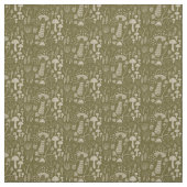 Green und Cream Mushroom  Stoff (Muster)