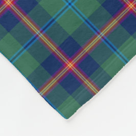 Green und Dark Blue Clan Young Tartan Fleecedecke