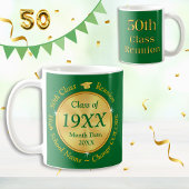 Green und Gold, 50. Klasse Wiedersehen Gift Ideas, Kaffeetasse