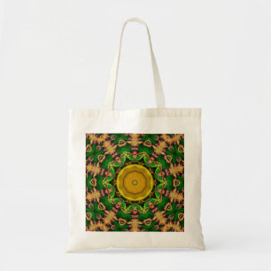 Green und Gold Abstract Design Tragetasche
