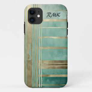 Green und Gold Abstrakt #3 Personalisiert Case-Mate iPhone Hülle