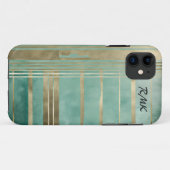 Green und Gold Abstrakt #3 Personalisiert Case-Mate iPhone Hülle (Rückseite (Horizontal))