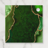 Green und Gold Agate Geburtstag Vielen Dank Geschenkanhänger (Rückseite)