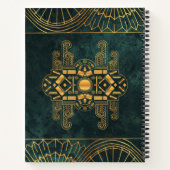 Green und Gold Art Deco Notizblock (Rückseite)