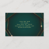 Green und Gold Barbershop Visitenkarte (Rückseite)