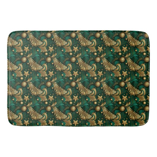 Green und Gold Bath Mat Badematte (Vorderseite)