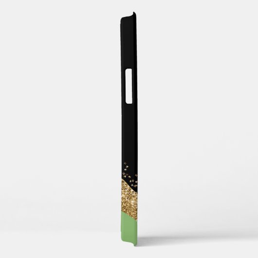 Green und Gold Butterfly Mit Monogramm Case-Mate iPhone Hülle (Rückseite / Rechts)