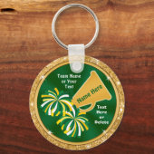Green und Gold Cheleader Schlüsselanhänger Persona (Vorderseite)