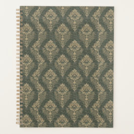Green und Gold Damask Planer
