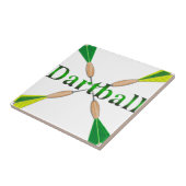 Green und Gold Dartball Darts Fliese (Seite)