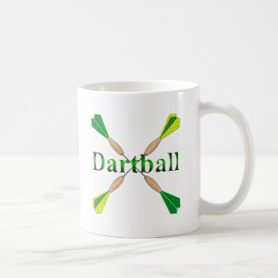 Green und Gold Dartball Darts Kaffeetasse