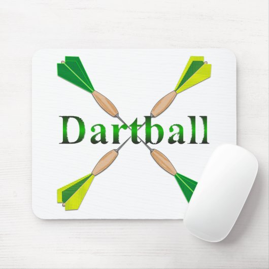Green und Gold Dartball Darts Mousepad (Mit Mouse)