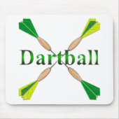 Green und Gold Dartball Darts Mousepad (Vorne)