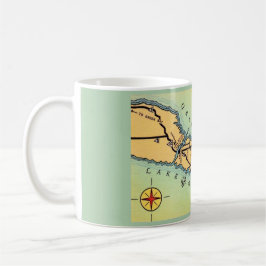 Green und Gold Door Landkreis Wisconsin Karte Kaffeetasse