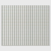 Green und Gold Einfach Kariert Geschenkpapier (Flach)