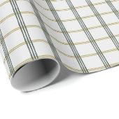 Green und Gold Einfach Kariert Geschenkpapier (Rolleneckpunkt)