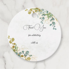 Green und gold Eukalyptus Aquarell Vielen Dank Geschenkanhänger