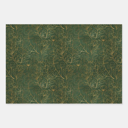 Green und Gold Eukalyptus Geschenkpapier Set (Vorderseite 2)