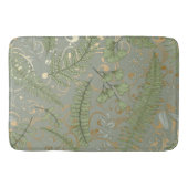 Green und Gold Fern Muster Badematte (Vorderseite)