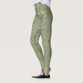 Green und Gold Fern Muster Leggings (Links)