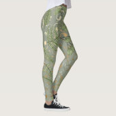 Green und Gold Fern Muster Leggings (Rechts)