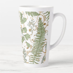 Green und Gold Fern Muster Milchtasse