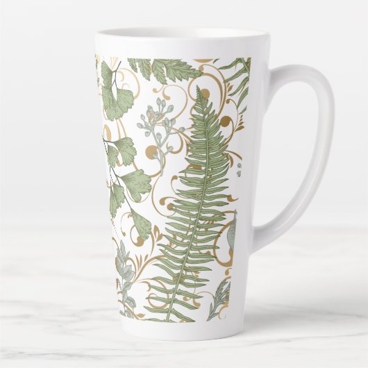 Green und Gold Fern Muster Milchtasse (Rechts)