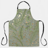 Green und Gold Fern Muster Schürze (Vorderseite)