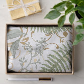 Green und Gold Fern Muster Seidenpapier (Geschenk)