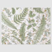 Green und Gold Fern Muster Seidenpapier (Vorderseite)