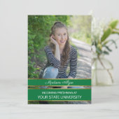 Green und Gold Foto Trunk Party Einladung (Stehend Vorderseite)