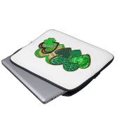 Green und Gold Fun Hört Laptop-Sieb Laptopschutzhülle (Vorne Knopf)