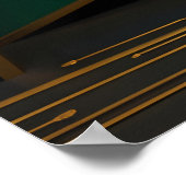 Green und Gold Geometry Poster (Ecke)