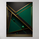 Green und Gold Geometry Poster (Vorne)