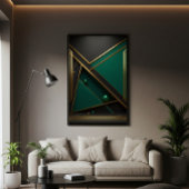 Green und Gold Geometry Poster