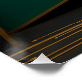 Green und Gold Geometry Poster (Ecke)