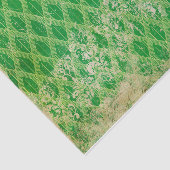 Green und Gold gestörte Art Deco Seidenpapier (Ausschnitt)