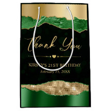 Green und Gold Glam Tears Bokeh Geburtstagsparty
