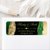 Green und Gold Glam Tears Bokeh Wedding (Insitu)