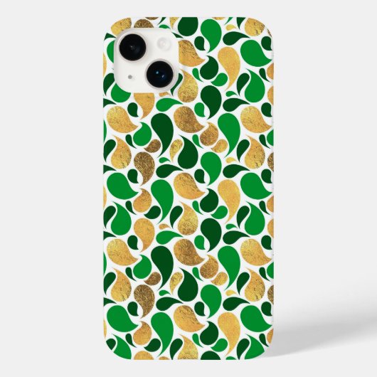 Green und Gold Glitzer Festive Pattern Fusion Case-Mate iPhone Hülle (Rückseite)