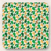 Green und Gold Glitzer Festive Pattern Fusion Getränkeuntersetzer (Vorderseite)