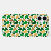 Green und Gold Glitzer Festive Pattern Fusion iPhone Hülle (Rückseite (Horizontal))
