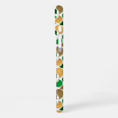 Green und Gold Glitzer Festive Pattern Fusion iPhone Hülle (Linke Seite)