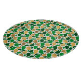 Green und Gold Glitzer Festive Pattern Fusion Schneidebrett (Ecke)