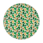 Green und Gold Glitzer Festive Pattern Fusion Schneidebrett (Vorderseite)