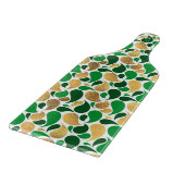 Green und Gold Glitzer Festive Pattern Fusion Schneidebrett (Ecke)